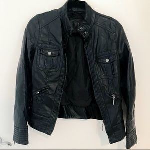 Max Studio Black Faux Leather Jacket